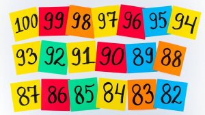 Обратный Счёт от 100 до 1! Учим Цифры!
