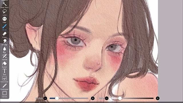 Watercolor Portrait in ibisPaintx || Step by step tutorial🎨 #ibispaintx смотреть онлайн