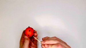 БОЖЬЯ КОРОВКА из воздушного пластилина/ Placticine ladybug