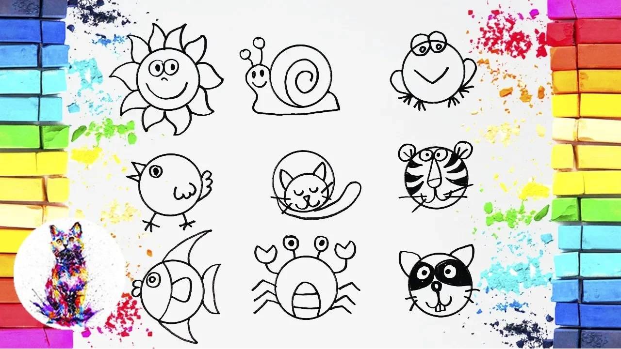 Рисунки из кругов смотреть онлайн