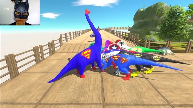 Hunting found Jurassic world evolution 4 T-REX vs 5 Spinosaurus Superhero - Dinosaurs Race Champion смотреть онлайн