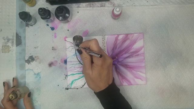 #195 Dr. Ph. Martin's acrylic ink, india ink & watercolor - how do they work with alcohol ink? смотреть онлайн