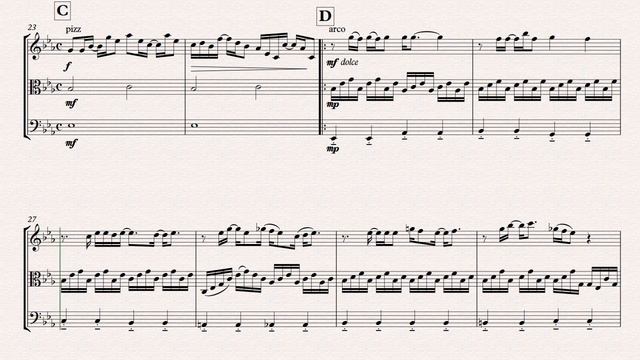 Your Song String Trio Sheet Music Cover Elton John смотреть онлайн