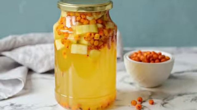 sea buckthorn compote with zucchini RECIPE cooking in descriptions смотреть онлайн