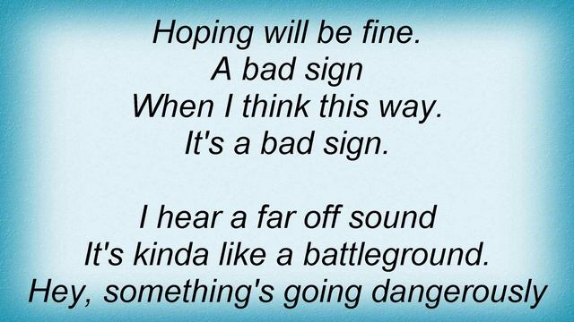 Michael Penn - Bad Sign Lyrics смотреть онлайн