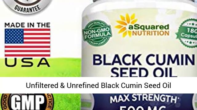 Pure Black Cumin Seed Oil 500mg - 180 Capsules - Cold Pressed Black Seed Oil (Nigella Sativa) смотреть онлайн