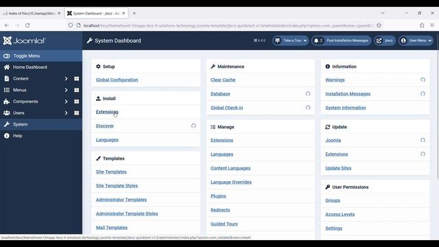 Tecz - Install Template - Joomla 4.4.0 - SP Page Builder Lite 5.1.9 - Helix Ultimate 2.0.17 смотреть онлайн