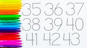 Числа от 1 до 50 для Детей! Обводим Цифры Яркими Карандашами!