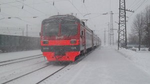 Электропоезд ЭД9М-0216. Покатушки от Алтайской площадки до Укладочного+отправление.