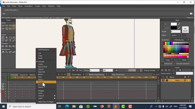 New Tutorial Of Walk Cycle In Moho 13 5 -  Best Tutorial Of Moho 2023 -  Part 3