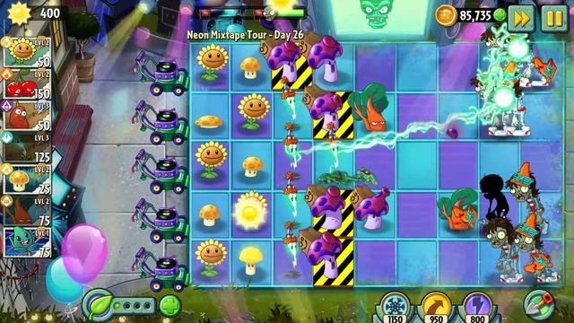 PLANT VS ZOMBIE 2 !!! Neon Mixtape Tour Day 26