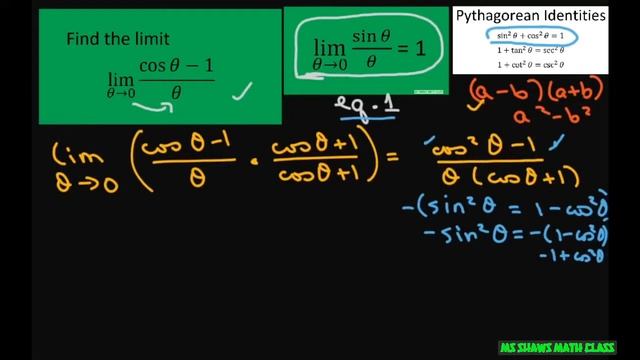 Find the limit of cos x - 1 divided by x as x tends to zero смотреть онлайн