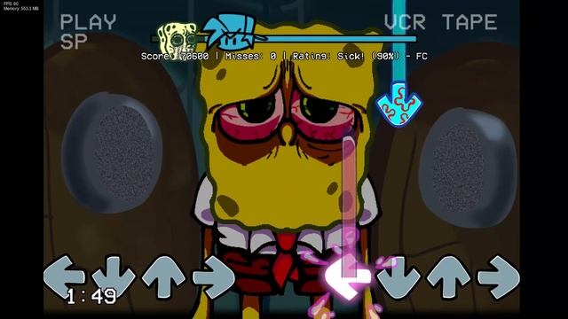 FNF vs Spongebob - Static Cling (Spongebob Lost Episodes/Creepypasta) смотреть онлайн