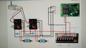 Как подключить автоматику на 12V-24V для откатных ворот. Простая схема с реверсом  двигателя на 12V.