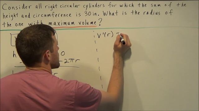 Optimization Problem involving Volume of Cylinder смотреть онлайн