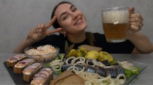 МУКБАНГ | СКУМБРИЯ | КАРТОШЕЧКА | КВАШЕНАЯ КАПУСТА|