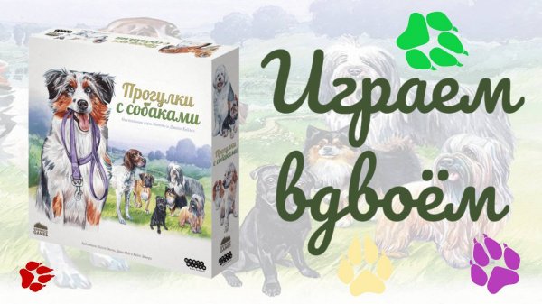 Настольная игра Прогулки с собаками. Играем вдвоём.