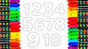 Развивающее Видео для Малышей - Числа от 1 до 10 - Учим Названия Цветов!