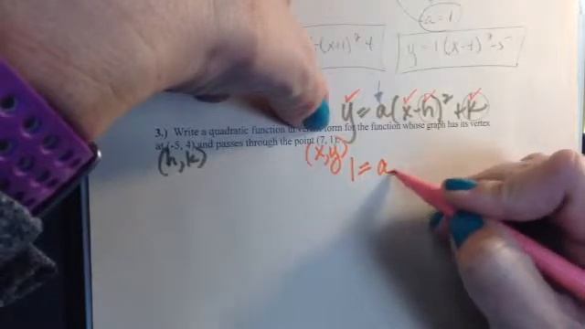 Writing a Quadratic equation in Vertex Form from a point & vertex смотреть онлайн