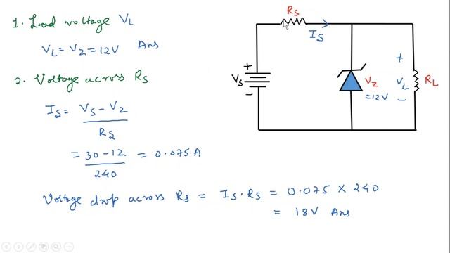 Solved Numerical Problem on Zener diode as Voltage regulator- 1 смотреть онлайн