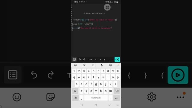 || PYTHON | PROGRAM || Finding area of circle 🔵 || смотреть онлайн