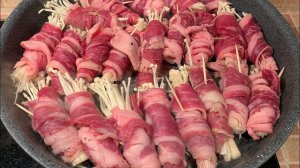 Рулетики с Говядиной и Грибами Эноки - Азиатское Вдохновение!