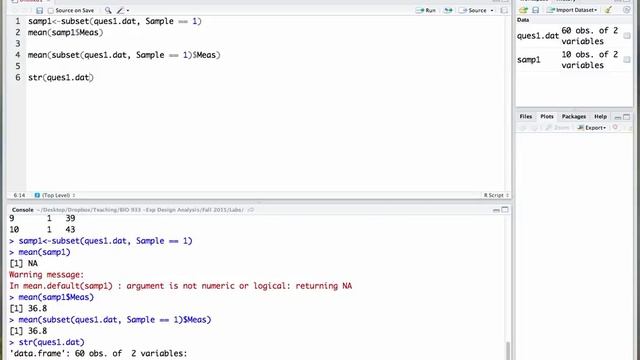 Lab2, video2: subset() and aggregate() смотреть онлайн
