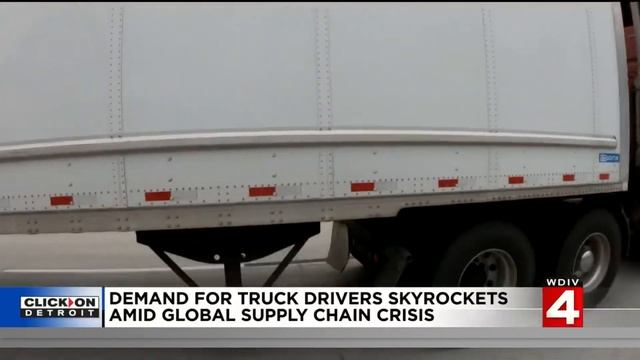 Demand for truck drivers skyrockets amid global supply chain crisis смотреть онлайн