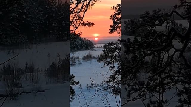 Сказочные закаты в Сибири, п.Стрелка. смотреть онлайн