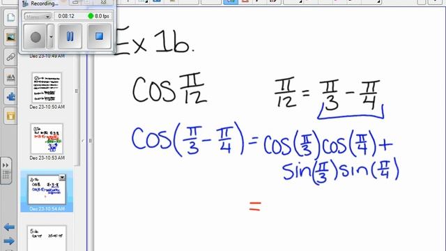 PreCalc 5.4 Sum and Difference Formulas смотреть онлайн