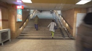 Bulgaria, Sofia, Metro night ride from National palace of culture to Serdica II to Serdica + walk