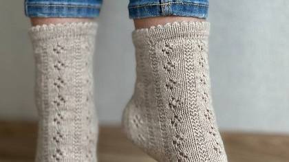 Как связать красивый манжет носка, рукава смотреть онлайн