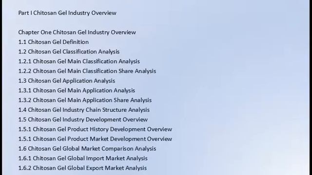 Chitosan Gel Market Research Report 2017 смотреть онлайн