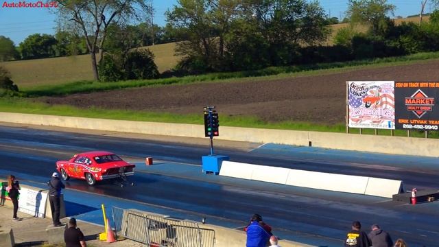 Drag Racing 57 Chevy Old School Race Cars-Nostalgia Pro Stock-Muscle Cars at Great Lakes Dragaway смотреть онлайн