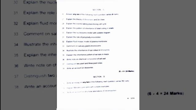 S5 Cell Biology, Genetics & Evolutionary Biology Previous Year Question Paper|Kerala University смотреть онлайн