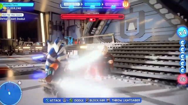 Lego Star Wars: TSS - Ahsoka Tano & Ben Kenobi Vs Count Dooku! смотреть онлайн