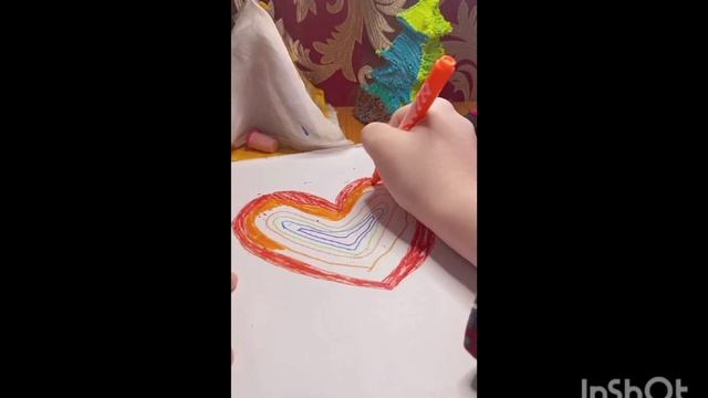 как нарисовать радужное сердечко? ❤️🧡💛💚💙💜 смотреть онлайн