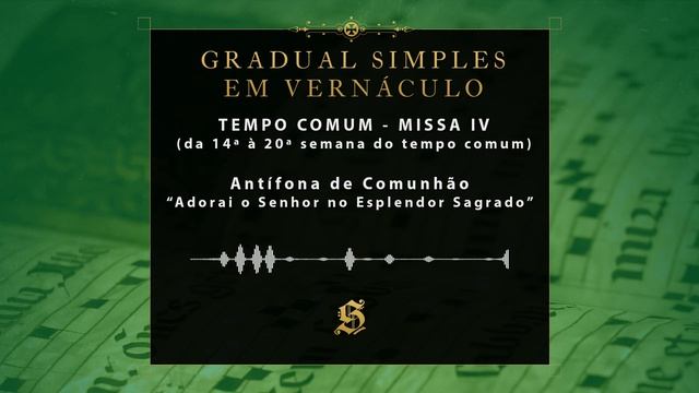 Missa IV - Semanas 14, 15, 16, 17 e 18, 19, 20 Tempo Comum - Canto de Comunhão: Adorai o Senhor смотреть онлайн