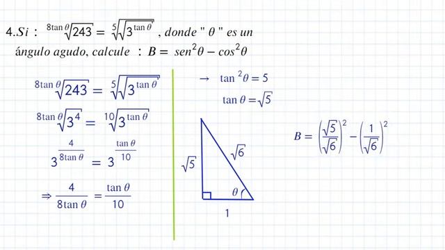 CLASE PRÁCTICA - RAZONES TRIGONOMÉTRICAS DE ÁNGULOS AGUDOS - 5° SEC смотреть онлайн