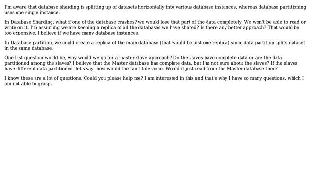 Databases: Fault tolerance for Database sharding and Database partitioning смотреть онлайн