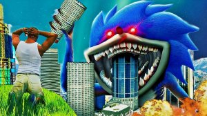 ЗА МНОЙ ОХОТИТСЯ СОНИК ПОЖИРАТЕЛЬ EXE В ГТА 5 ! - 24 ЧАСА ПЫТАЮСЬ СПАСТИСЬ В GTA 5