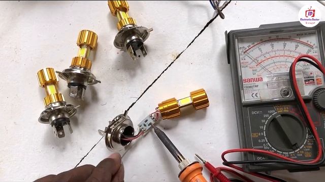 Motorcycle LED Headlight H6 H4 BA20D COB 3 Side Lighting. Repair tutorials first time in sinhala..! смотреть онлайн