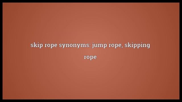 Skip rope Meaning смотреть онлайн