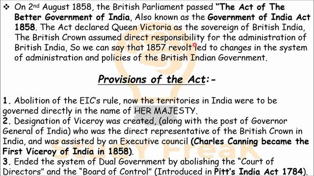Government of India Act 1858 (QUEEN'S PROCLAMATION) смотреть онлайн