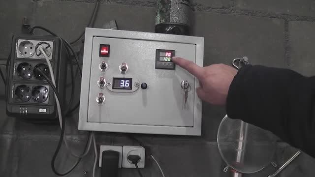 Печь на отработке Термостат. смотреть онлайн