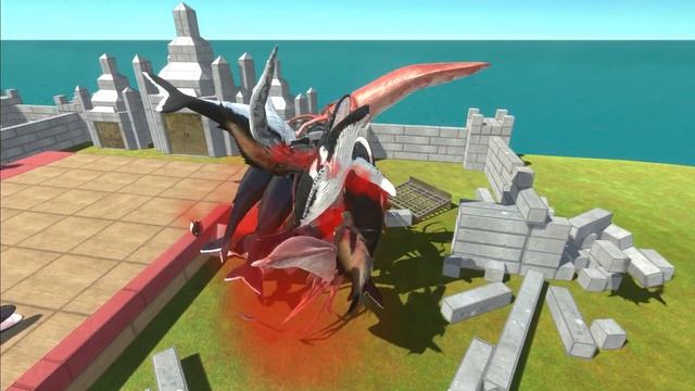 Godzilla Spino of Evolution VS All Dinosaurs with Aquatics ARBS Game Animal Revolt Battle Simulator смотреть онлайн