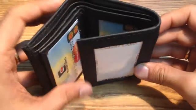 Pw-2526 leather 9 credit card 3 id trifold men's wallet смотреть онлайн