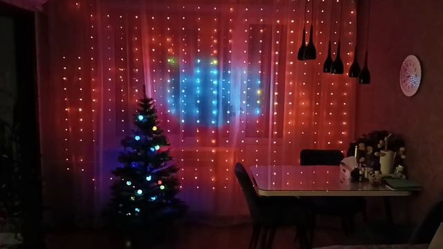 Гирлянда умная штора с рисунком 3х2 светодиодная роса, арт. 270110959 смотреть онлайн