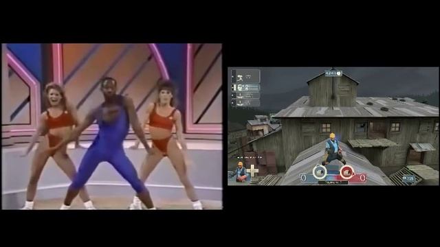 Team Fortress 2 Mannrobics and Real Life Inspiration Side by Side смотреть онлайн