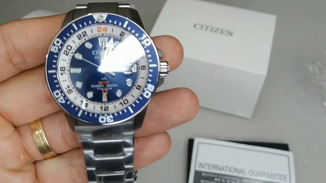 Unboxing: Relógio Citizen Citizen BJ7111-86L GMT Promaster Marine Titanium Eco-Drive - Thauro смотреть онлайн